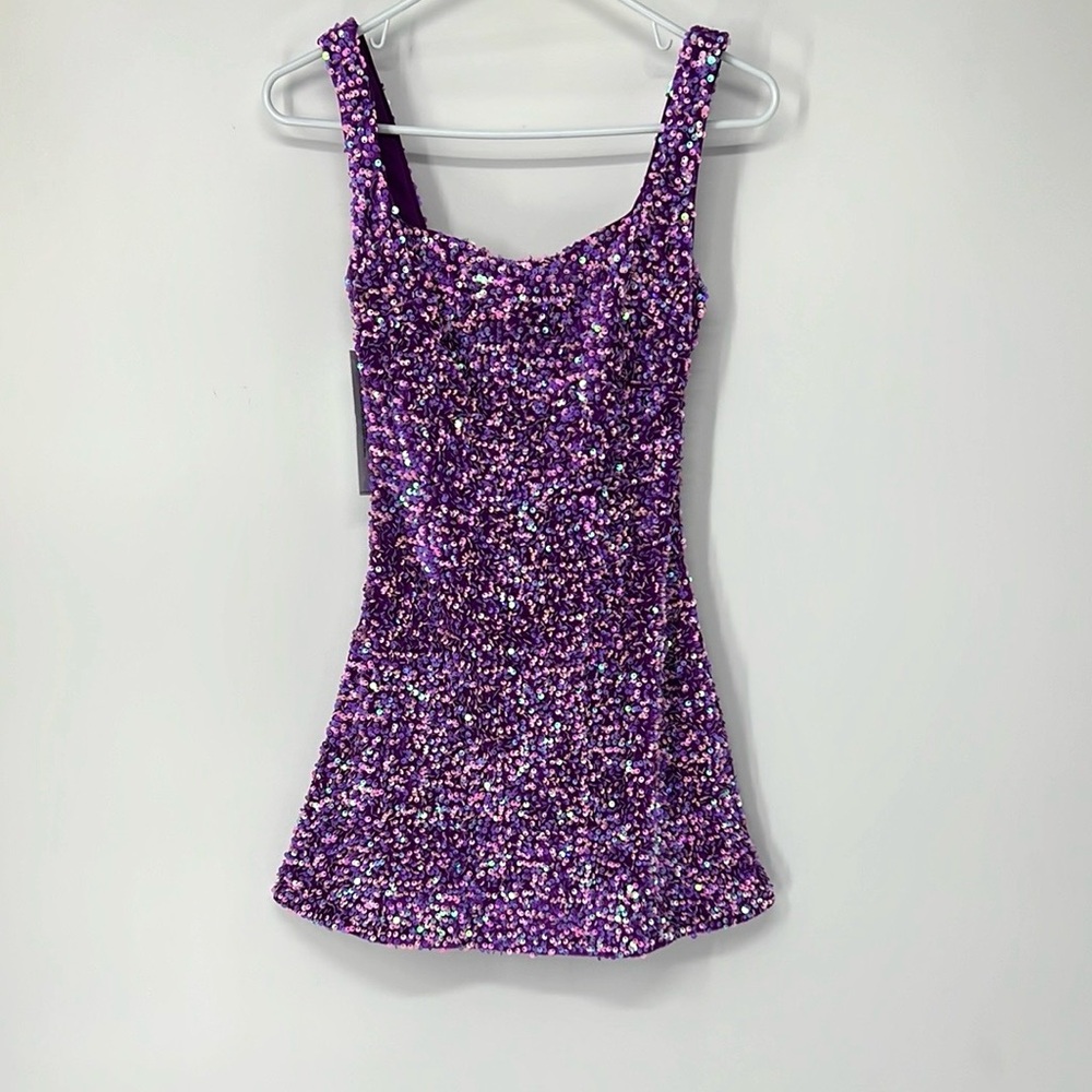 Princess Polly Purple Sequin Mini Dress